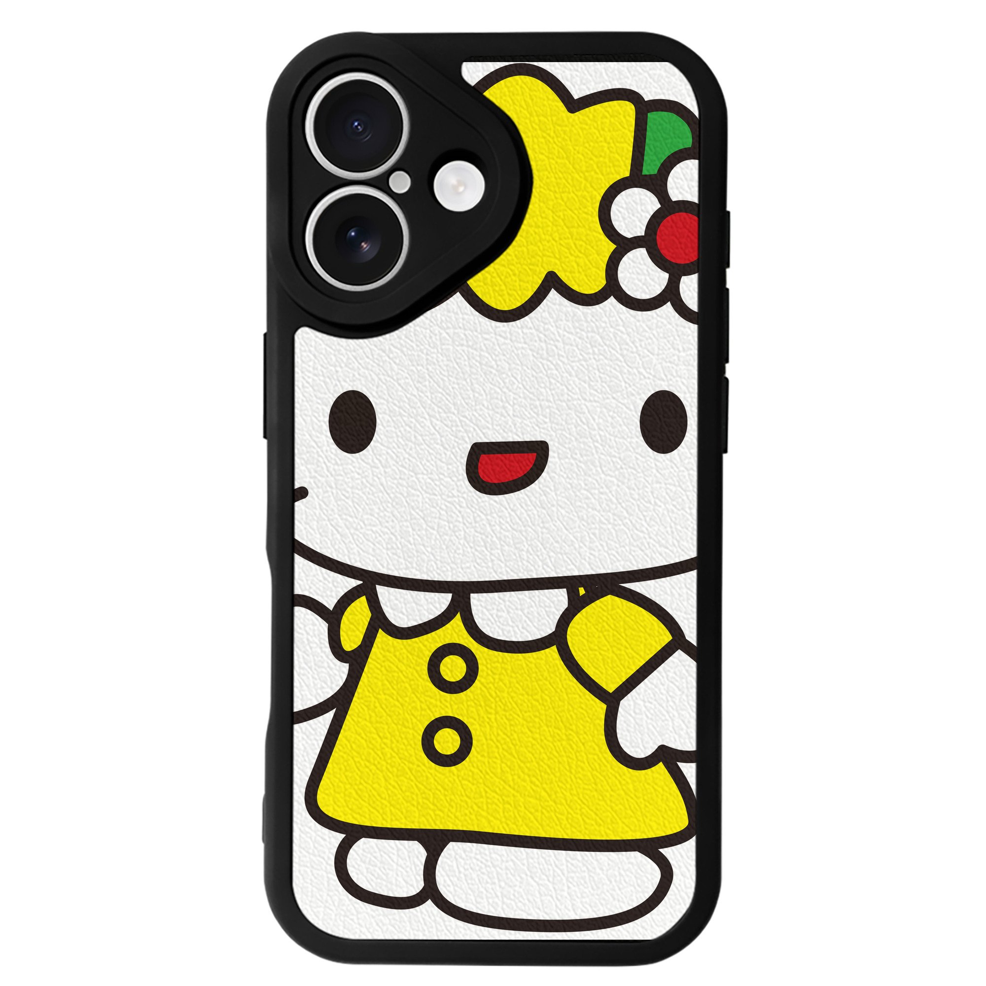 （画像用） Hello Kitty ハローキティ 【iPhone 16シリーズ対応】シリコンスマホケース（レザー調） 材質：シリコン